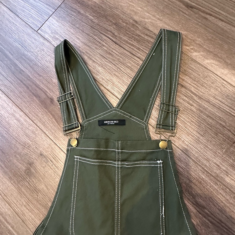 Women's Green Overalls - Picture 6 of 9